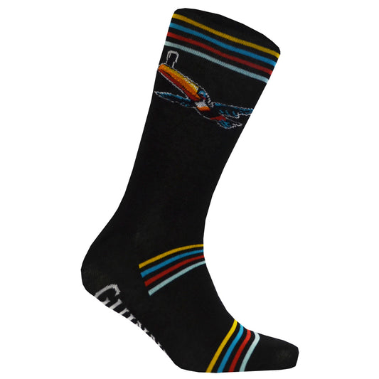 GUINNESS FLYING TOUCAN STRIPED BLACK SOCKS