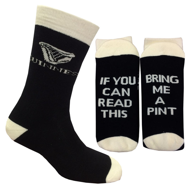 GUINNESS BRING ME A PINT NOVELTY BLACK SOCKS