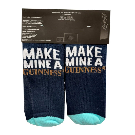 GUINNESS MAKE MINE A SOCK (NAVY/TUR GIFT)