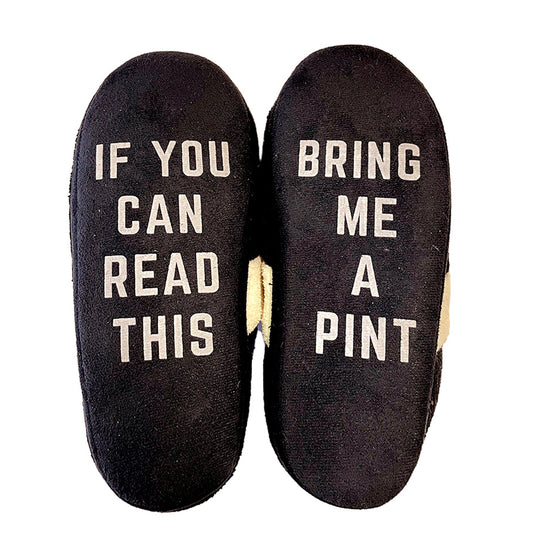 GUINNESS IF YOU CAN READ THIS SLIPPERS (BLACK/WHITE)