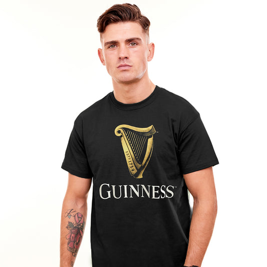 GUINNESS HARP R/N T-SHIRT (BLACK)